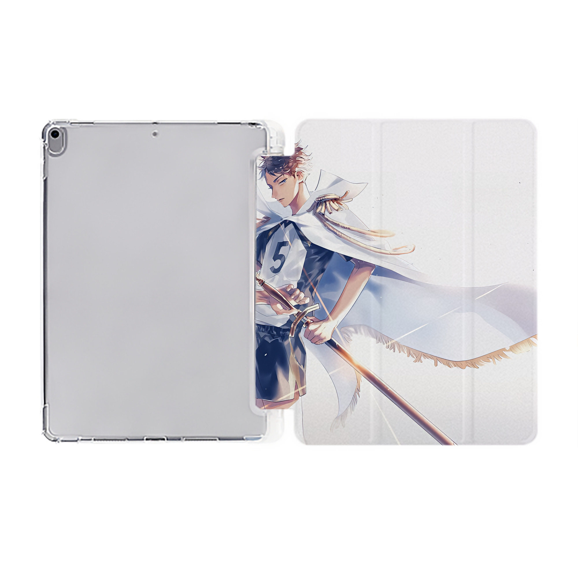 （画像用） ハイキュー!! Haikyu!! IPad ケース ペン収納付き 三つ折りスタンド PUレザー×シリコン 対応機種9.5/10.5/10.9インチ